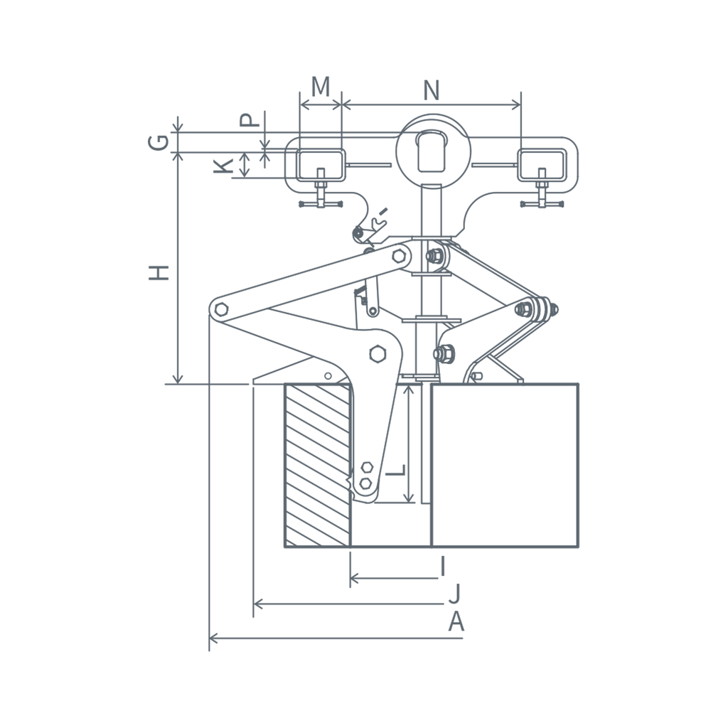 CH-NV / Inner Tong w. Forklift Attachement