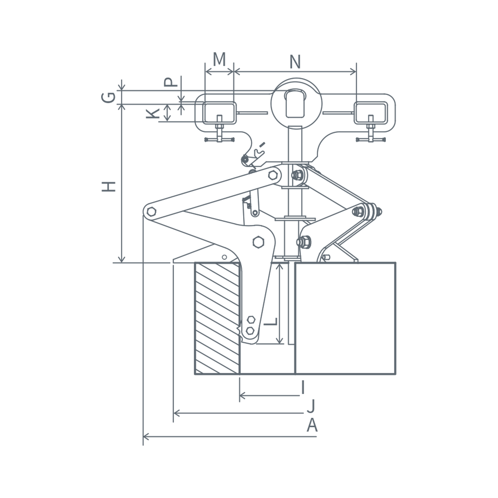 CH-NV / Inner Tong w. Forklift Attachement