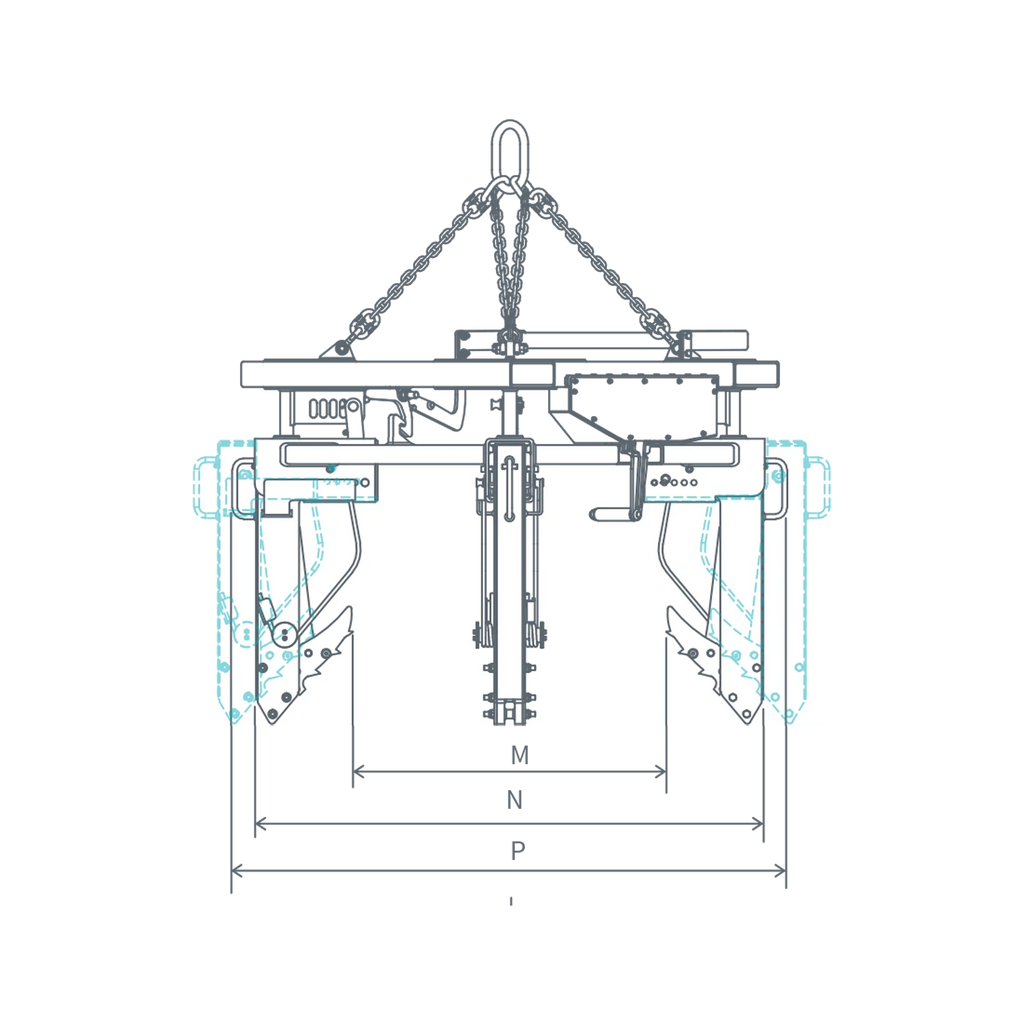 CH-A / Outer Tong w. Forklift Attachement