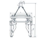 CH-A / Outer Tong w. Forklift Attachement